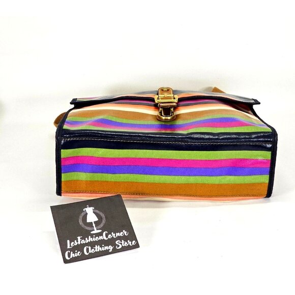 Fossil Women's Multicolored Coated Canvas Messenger Crossbody Bag Medium 1824 - Picture 7 of 16